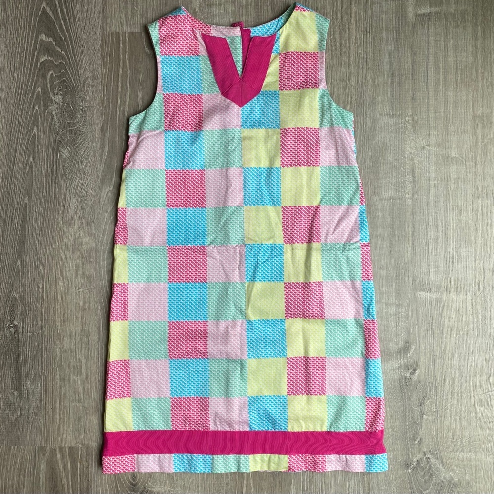 Vineyard Vines Pastel Whale Patchwork Shift Dress - Picture 2 of 9